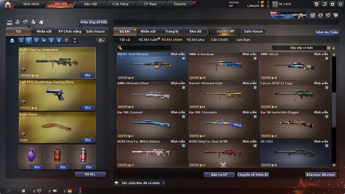 shop acc cf uy tin gia re